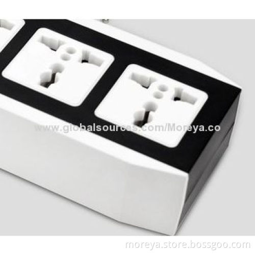 Universal standard power strip with 4 socket outlets, ABS casing, overload protection
